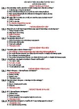 Câu hỏi trắc nghiệm ôn tập học kì I môn Khoa học lớp 5 - Năm học 2016-2017